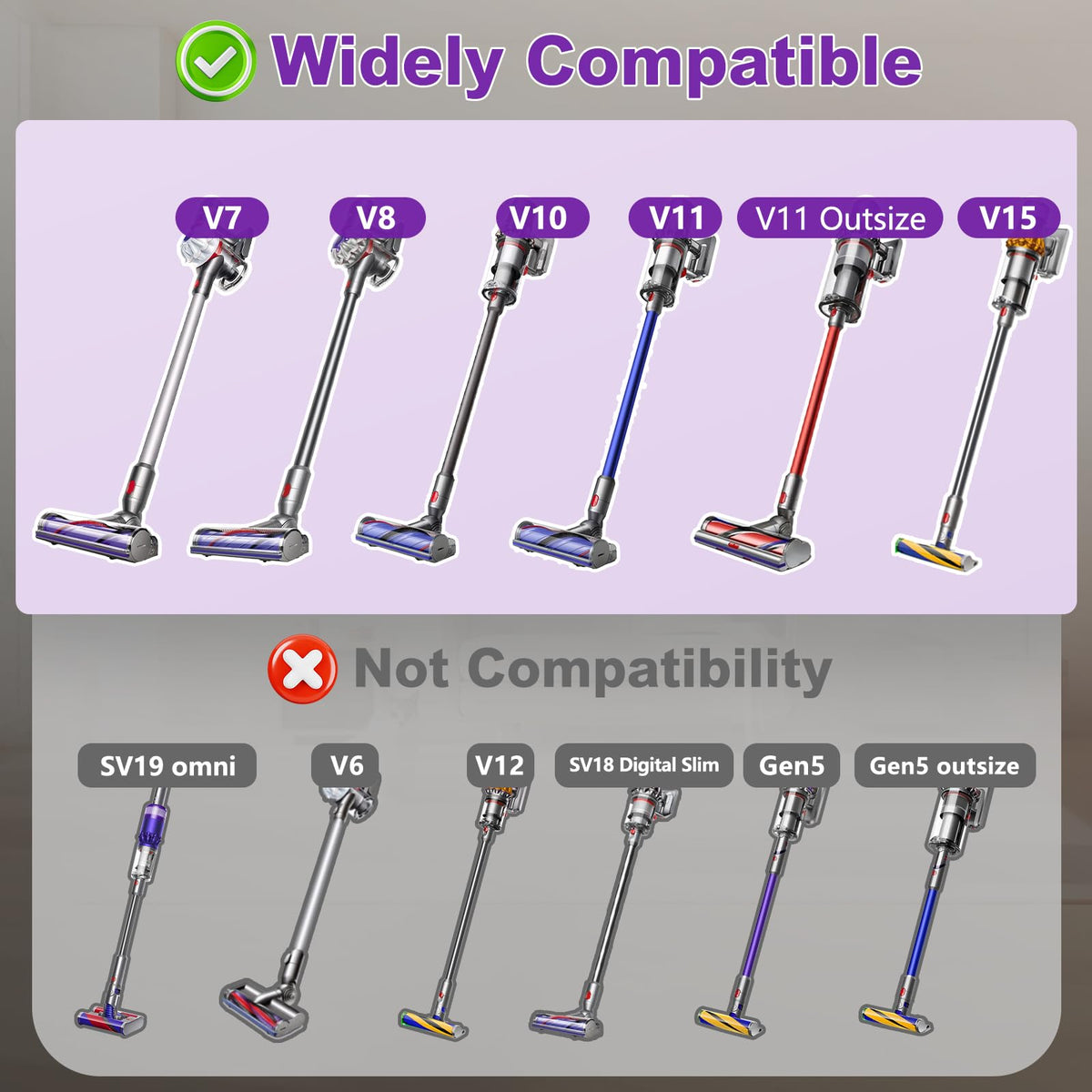 LhhTing Dyson anti-tangle blades prevent hair wrap during cleaning.