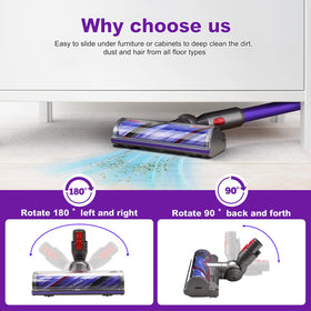 LhhTing Dyson head demonstrates 90-degree flexibility for tight spaces.