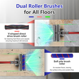 Anti-tangle motorhead design reduces snagging during cleaning