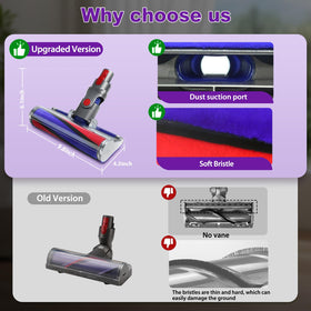 LhhTing Dyson soft roller head with soft brush for scratch-free cleaning.