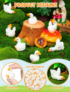 LHSYFBZ goose figurine desk-display adds charm to compact decor and micro gardens.