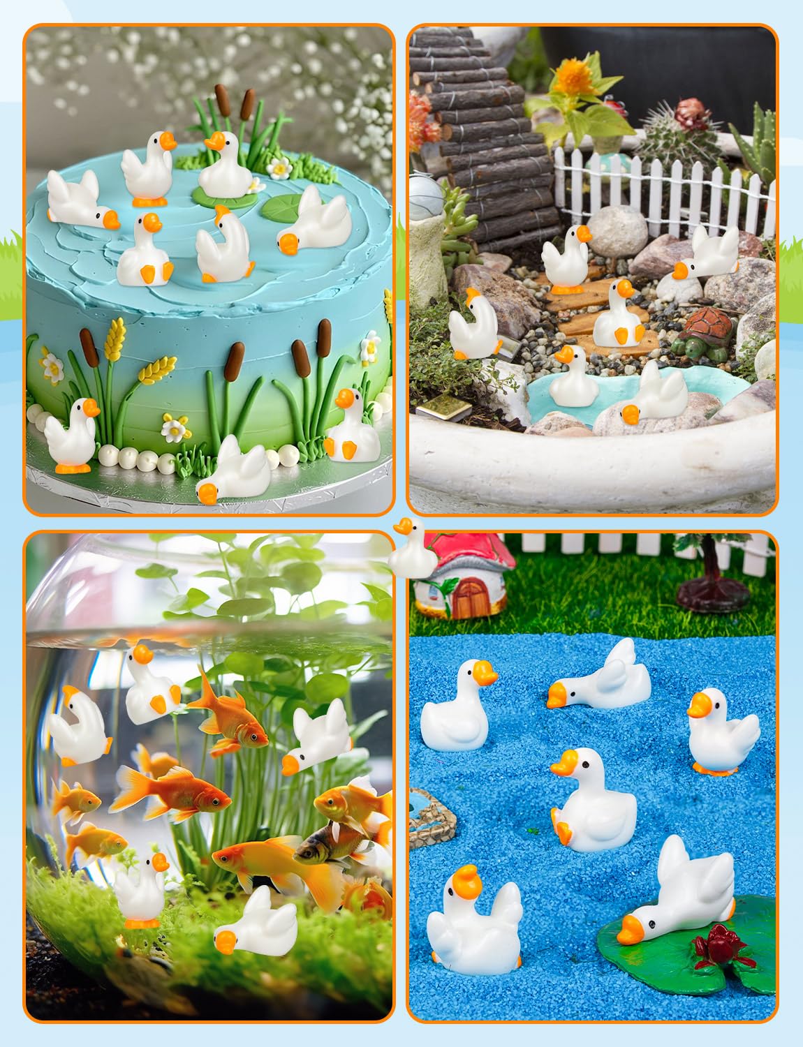 LHSYFBZ goose figurine terrarium-decor brightens plant enclosures.