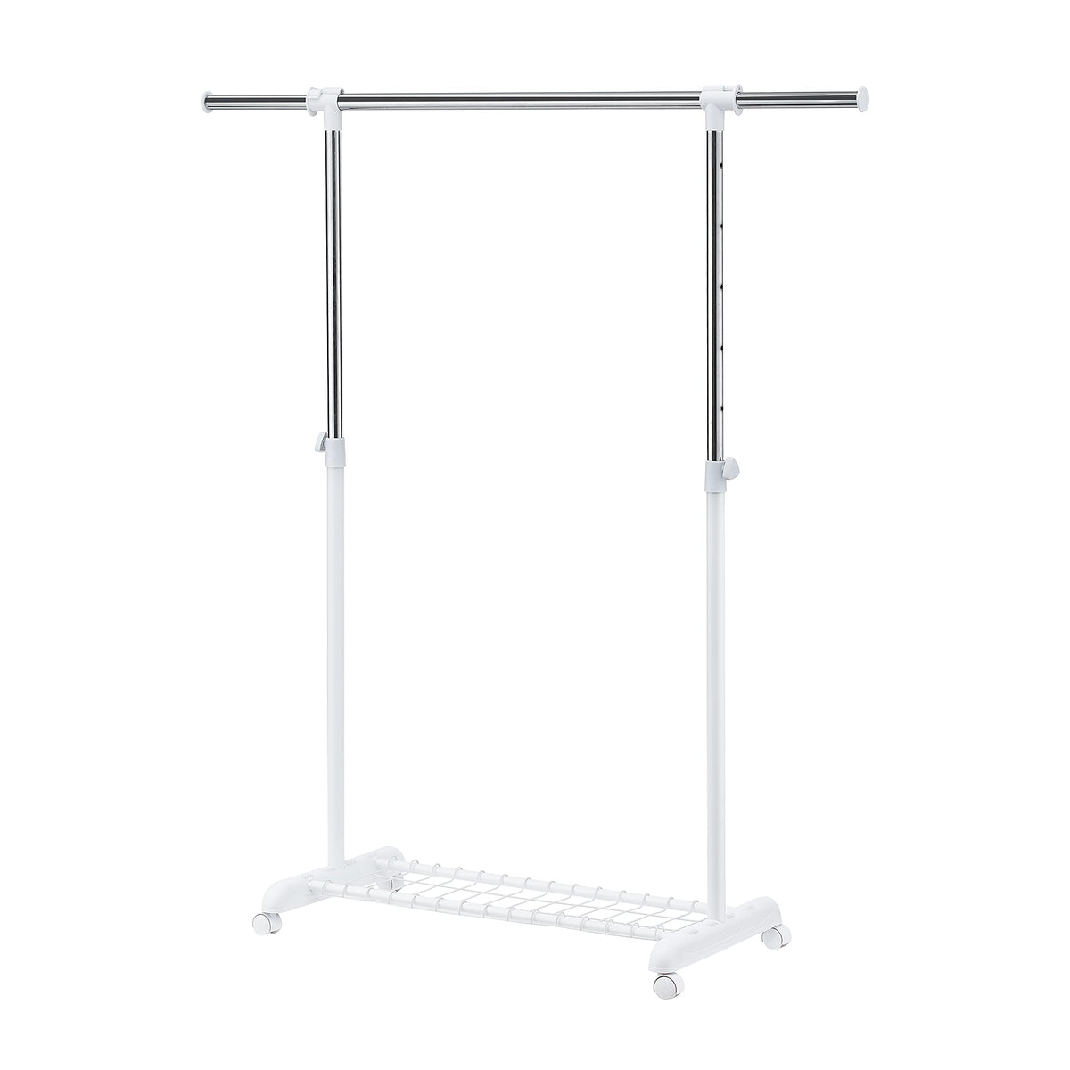 LiaMeE adjustable clothing rack assembly for quick, tool-free setup.