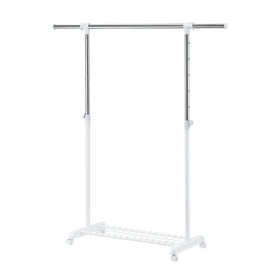 LiaMeE adjustable clothing rack assembly for quick, tool-free setup.