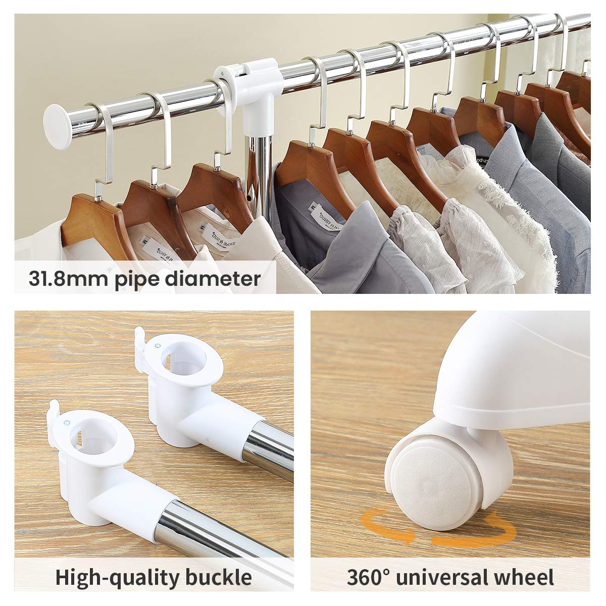 LiaMeE rack height and length are fully adjustable for a tailored fit.
