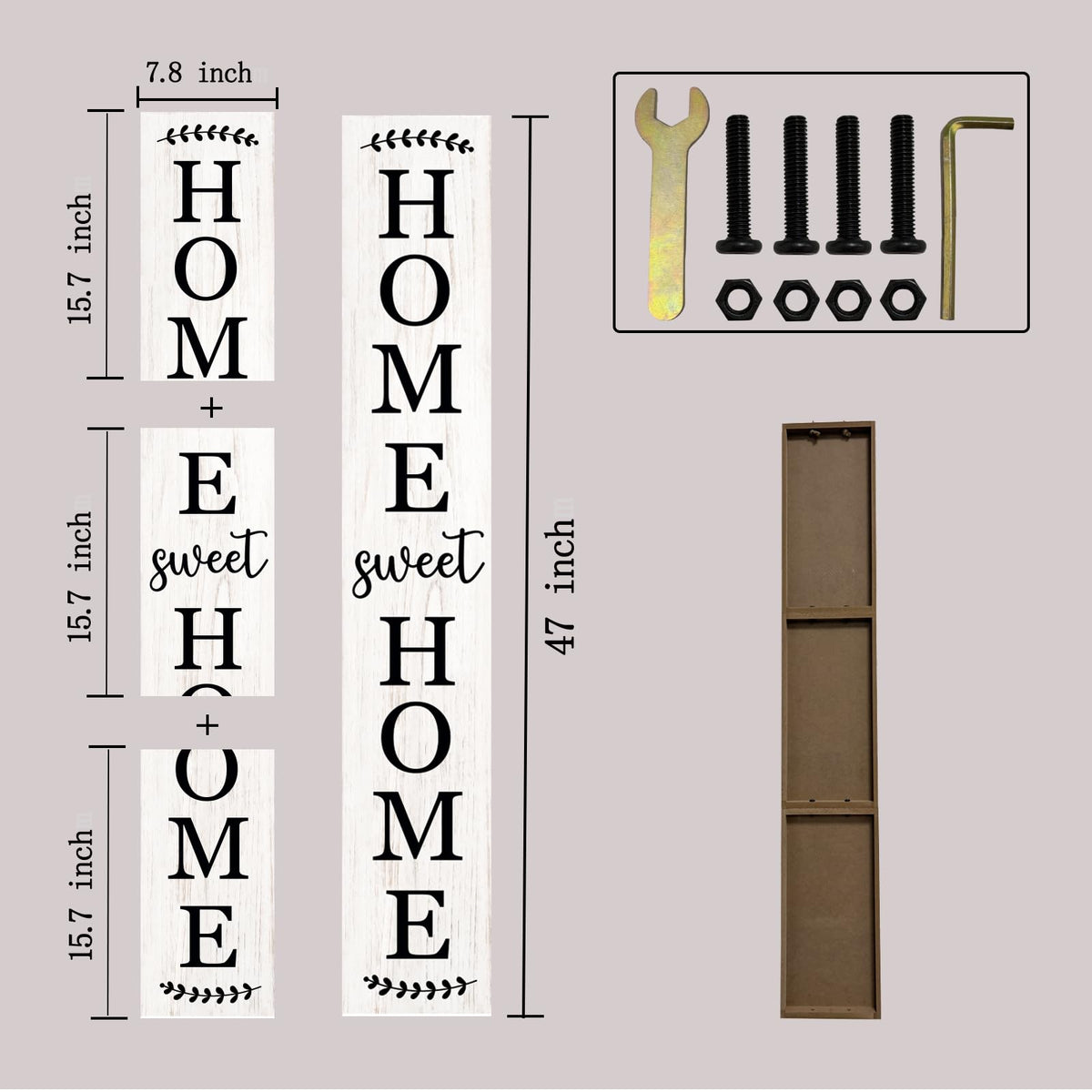 LianheCy wooden welcome sign hanging display for front door and yard decor.
