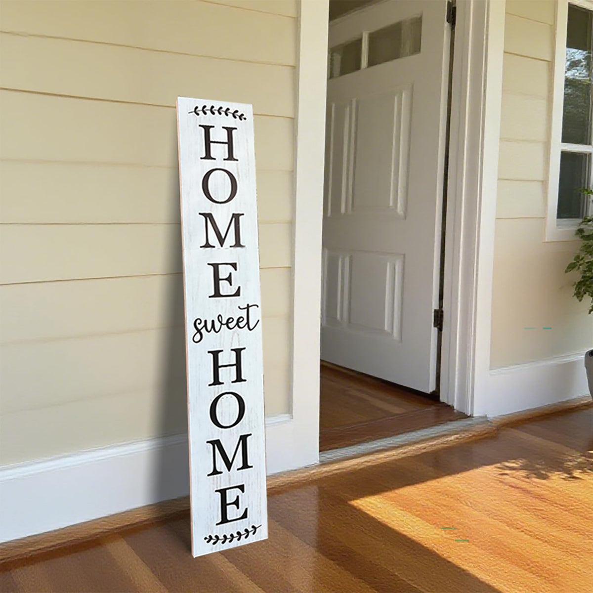 LianheCy porch sign assembly kit showing parts and screws for easy setup.