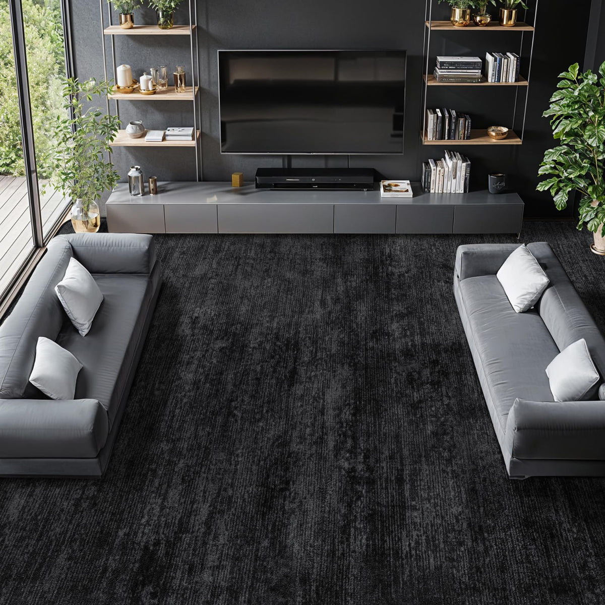 LIANLAM 8x10 rug front view with non-slip backing for secure steps.