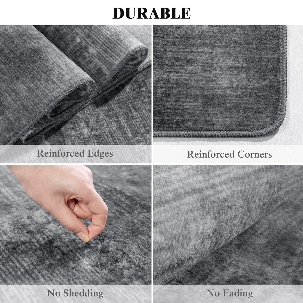 Non slip backing keeps LIANLAM rug in place