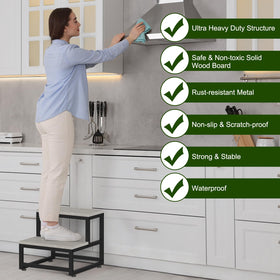 LIANTRAL wooden steps showcase sturdy construction for everyday tasks