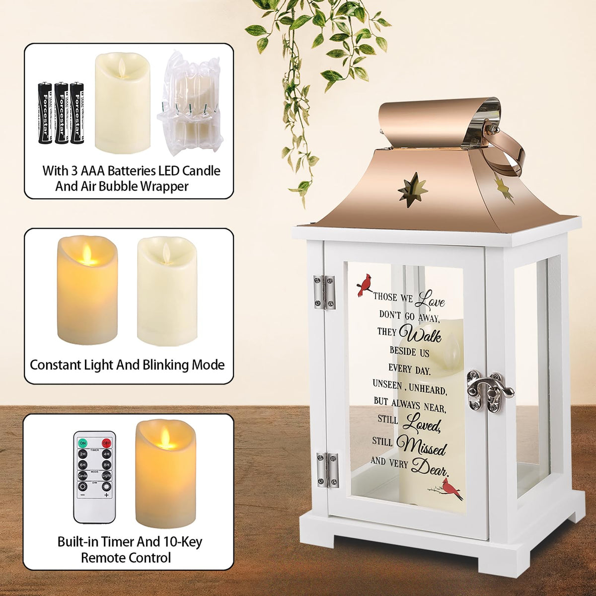 Liantudy memorial lantern includes A Letter From Heaven poem card