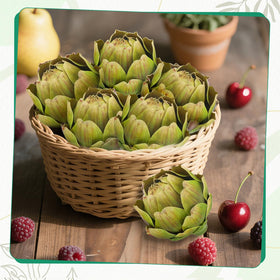 Durable LibeLiro artichokes retain color and shape with minimal upkeep