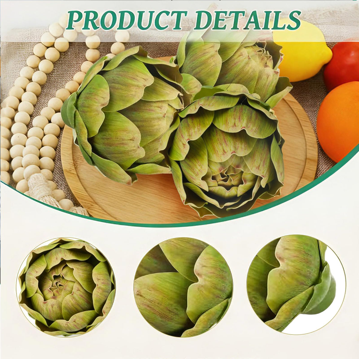 Six-piece LibeLiro artichokes maintain uniform 4-inch size for versatile arrangements
