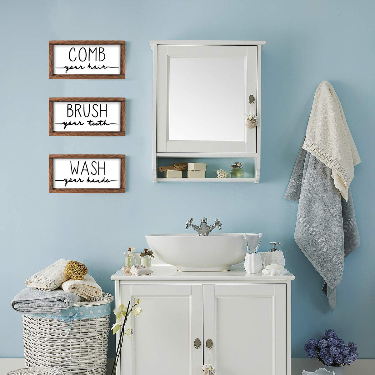 LIBWYS sign 'Wash Your Hands' with bold lettering for practical reminders