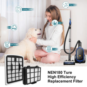 Lichelete filter installed in Eureka canister vacuum for steady operation.