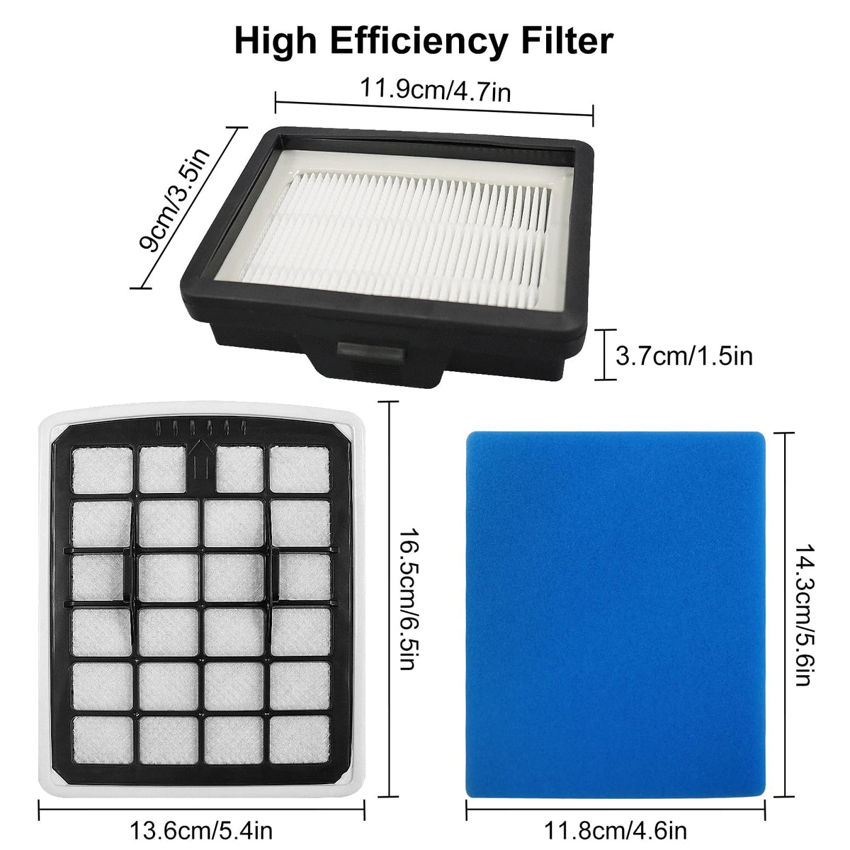 Lichelete Eureka Nen186BL dust cup filter captures fine particles for cleaner air.