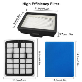 Lichelete Eureka Nen186BL dust cup filter captures fine particles for cleaner air.