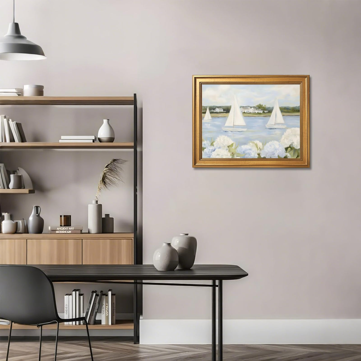 Licpach coastal wall decor for living rooms enhances traditional or preppy interiors.