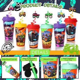 Extra-long straws promote easy sipping and less spills during play.