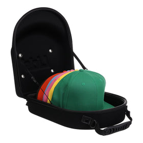 Lids Hat Travel Case exterior in denim protects hats during travel.