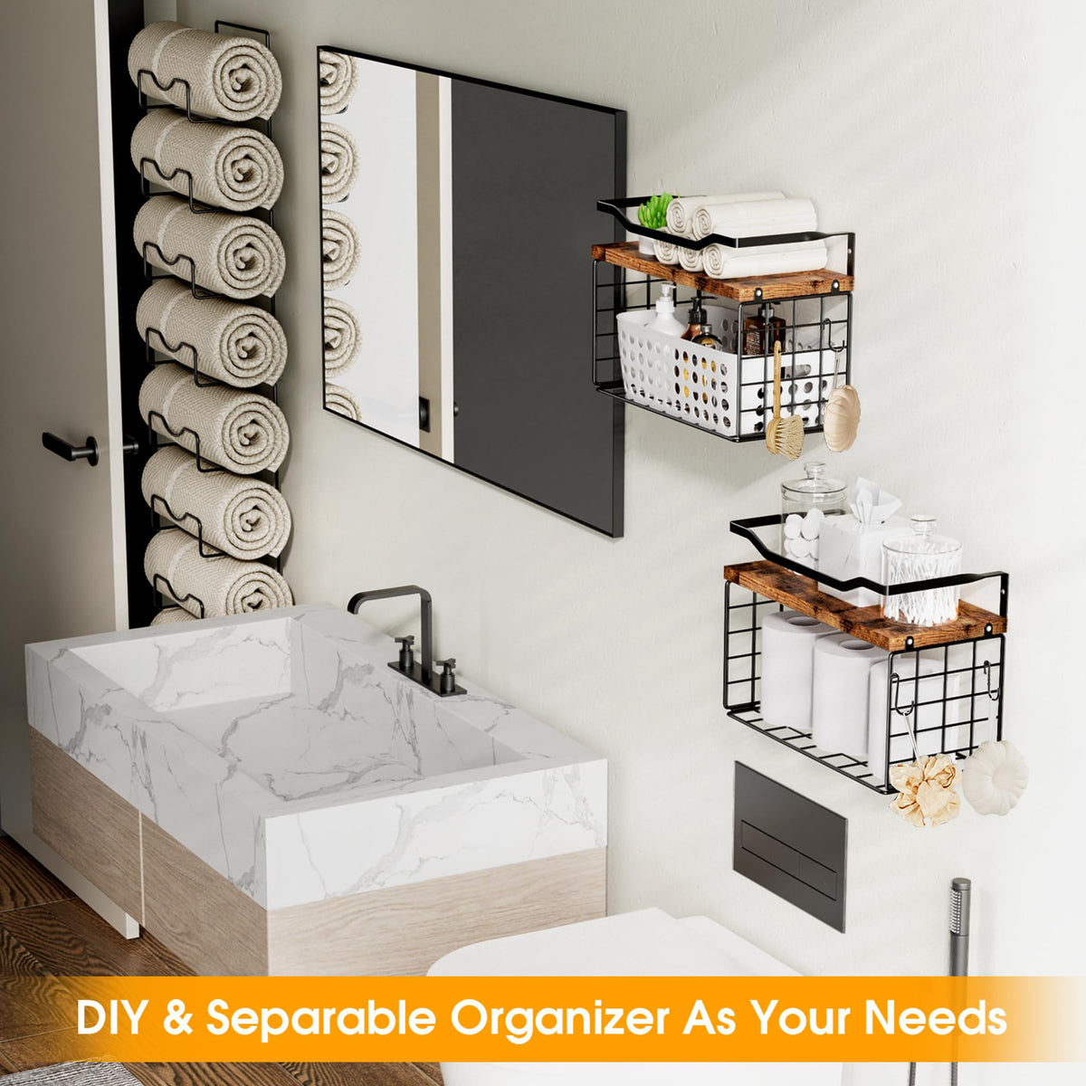 LIDTOP waterproof, rustproof coating protects towel rack in humid bathrooms