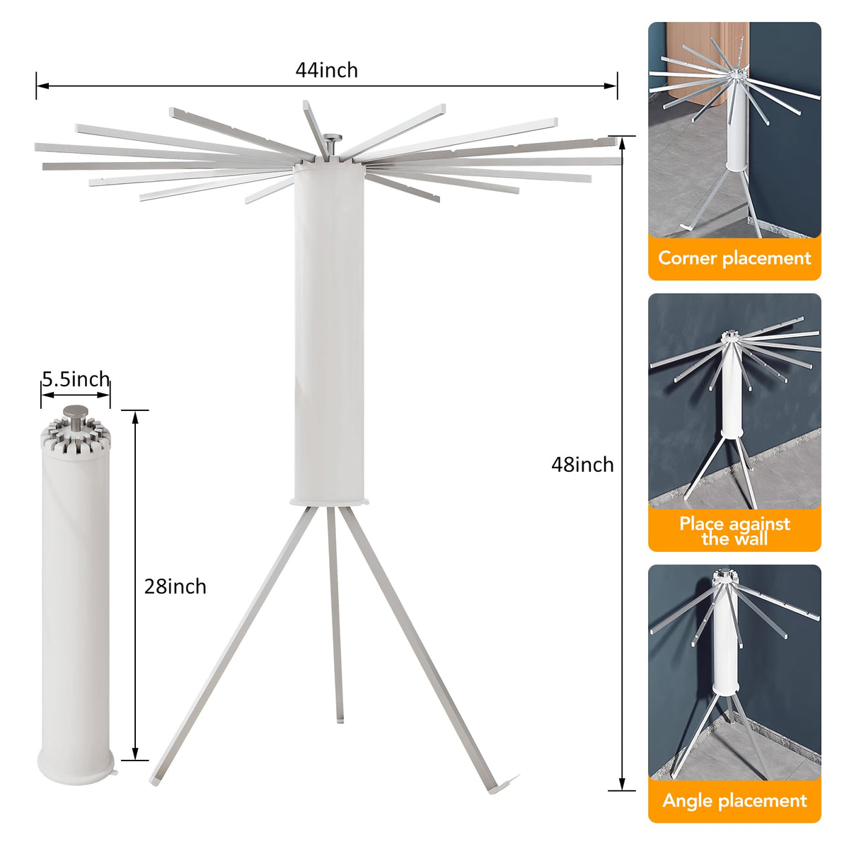 LIENAHU sturdy poles provide durable support for a full drying load