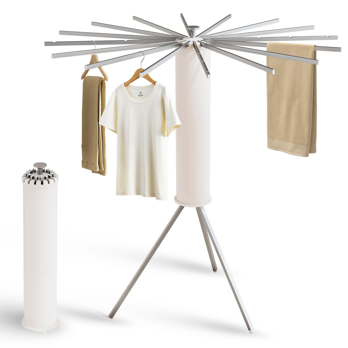 LIENAHU triangle stand drying rack shows space-saving design for efficient laundry drying
