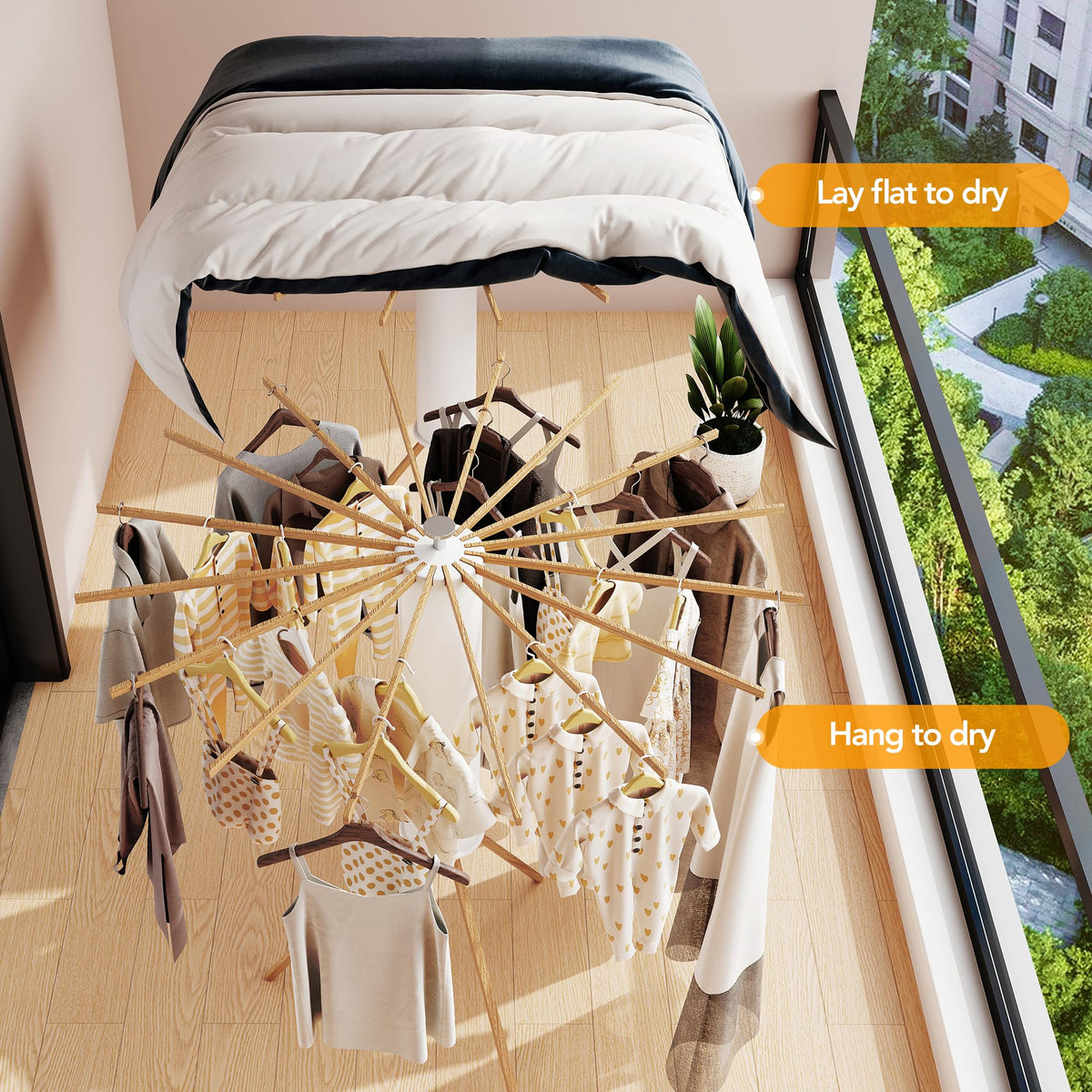 LIENAHU foldable-frame design folds flat for simple storage