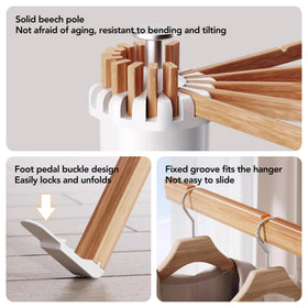 LIENAHU foot-pedal-lock allows easy unfolding with secure locking