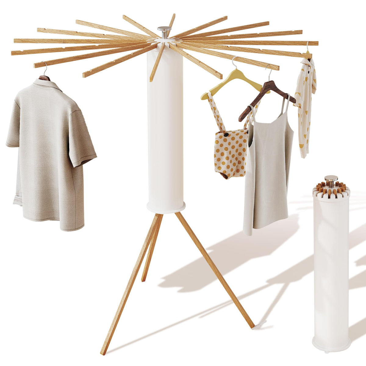 LIENAHU movable-drying-stands let you place clothes anywhere