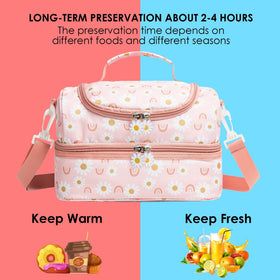 Life on Track Rainbow Daisies BPA-free liner keeps food safe