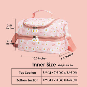 Life on Track Rainbow Daisies inner top compartment keeps snacks neatly separated