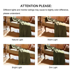 Lifein bedside decor throw provides a cozy accent by the bed.