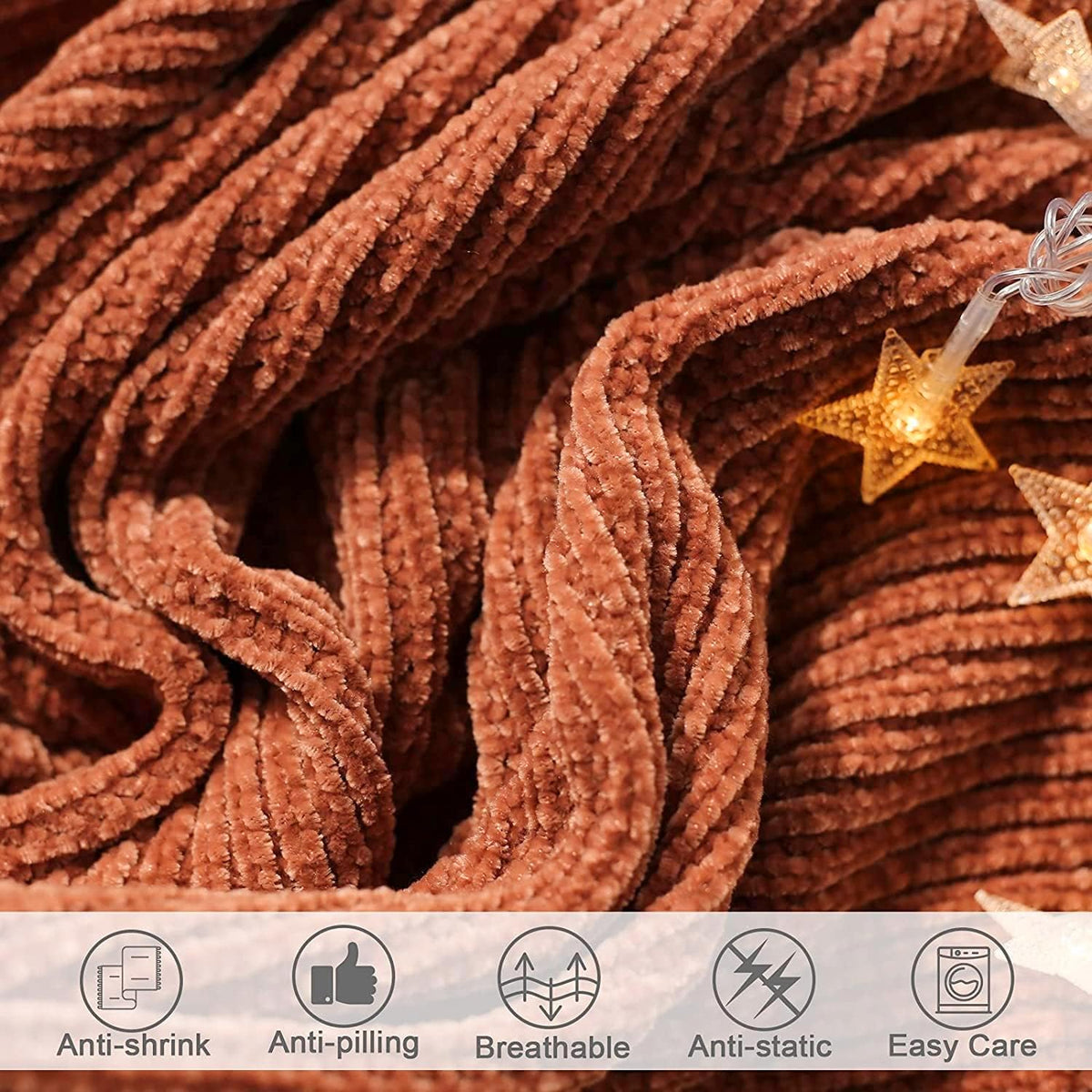 Lifein lightweight breathable chenille knit delivers airy warmth without bulk