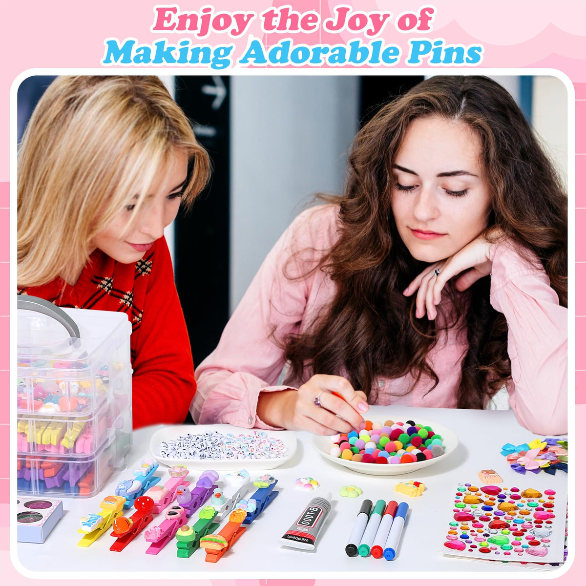 LifeisLuck volleyball clips DIY kit for vibrant team spirit and mementos.