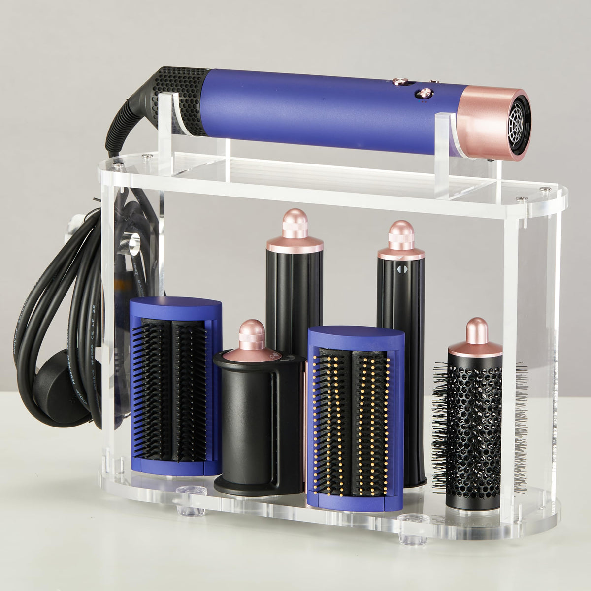 LifeLAZA Airwrap holder side view showing organized attachment slots for easy access.