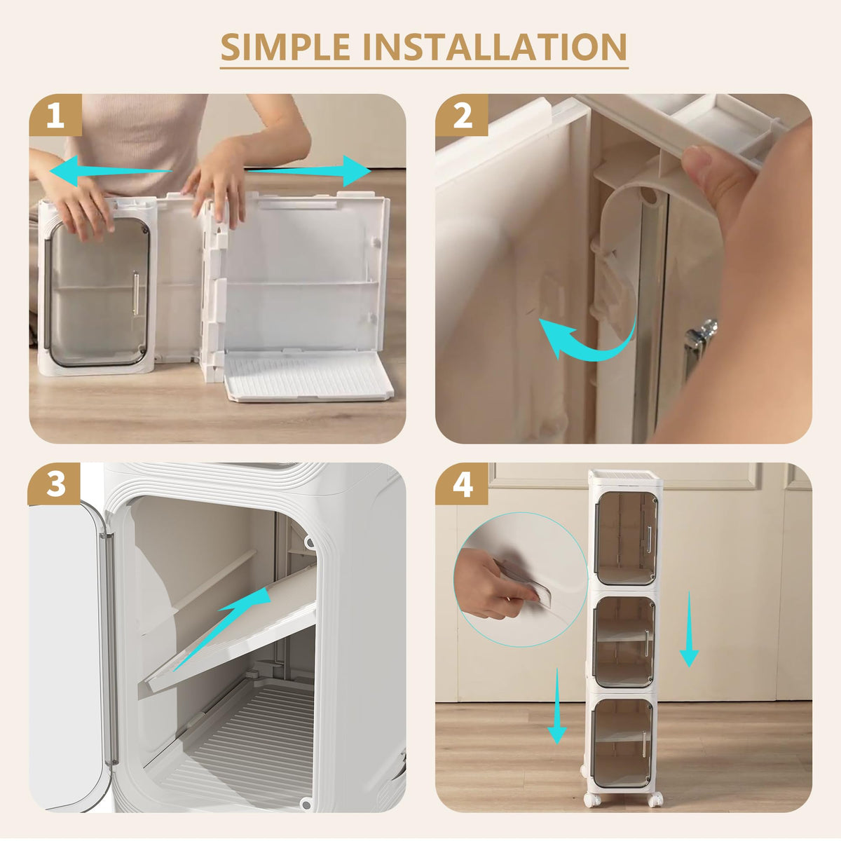 Lifelongpal narrow storage cabinet fits bathroom, kitchen, and laundry tasks.