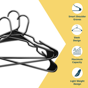 Lifemaster non-slip hangers keep clothes in place.