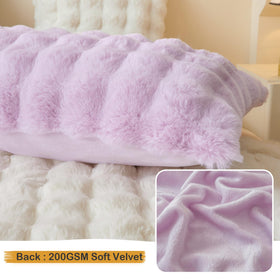 LIFEREVO fluffy rabbit fur cover color options suit any decor.