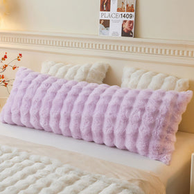 LIFEREVO fluffy rabbit fur cover front view shows plush texture and comfort.