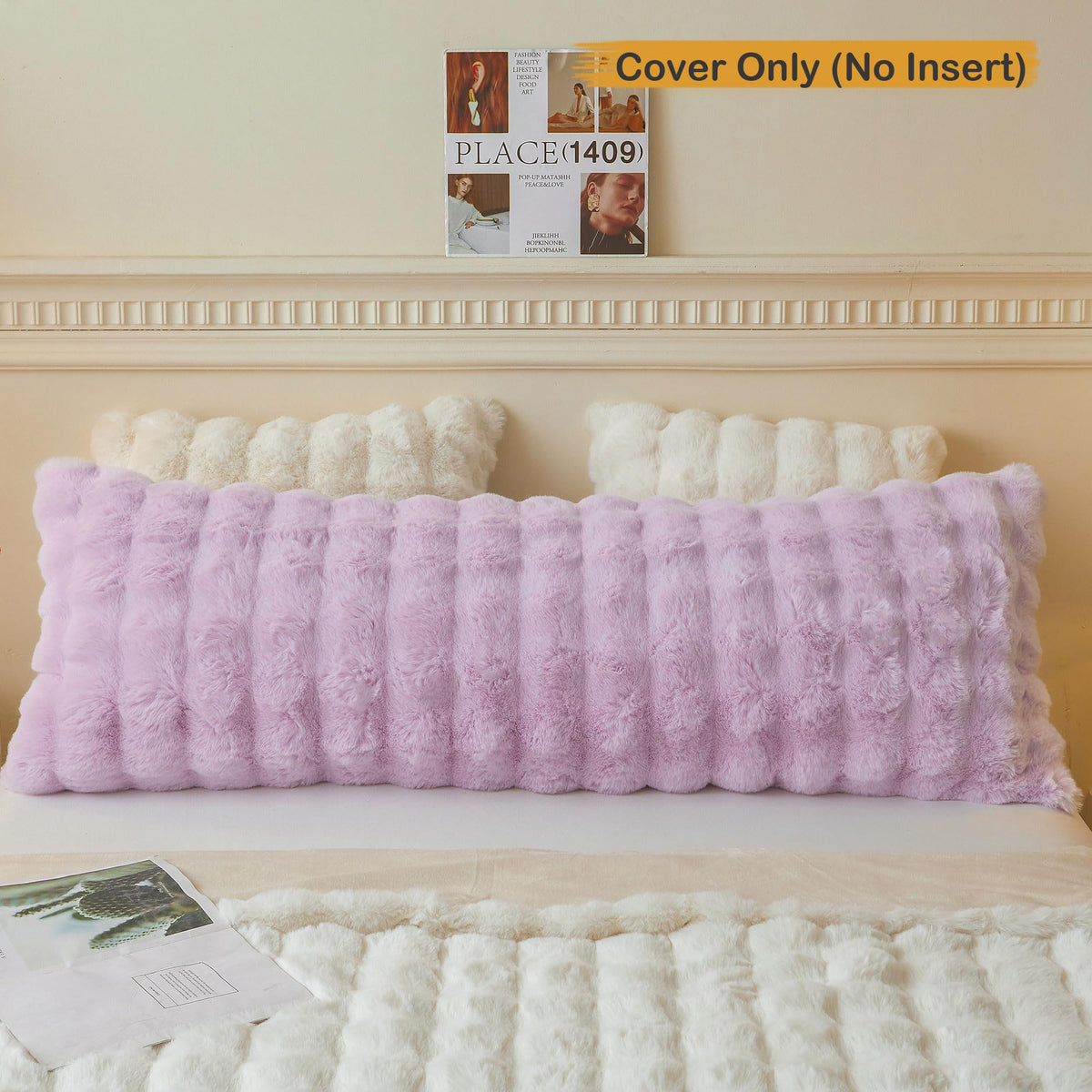 LIFEREVO fluffy rabbit fur cover reverse velvet highlights smooth side for gentle nights.