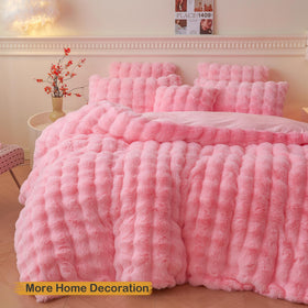 LIFEREVO pink pillow cover enhances bedroom decor with plush charm