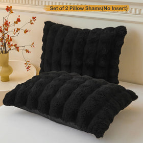 LIFEREVO velvet reverse pillowcase in black provides a smooth feel and easy care.