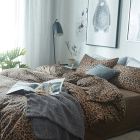 LifeTB leopard bedroom scene shows versatile decor for modern and vintage homes.
