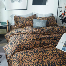 LifeTB leopard pattern closeup highlights soft microfiber texture for comfortable nights.