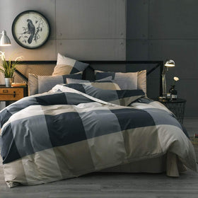 LifeTB Queen Comforter Set with plaid pattern for a cozy bedroom upgrade.