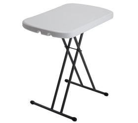 LIFETIME 80251 adjustable folding laptop table opened for versatile laptop work.