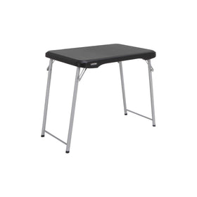 LIFETIME stacking compact folding table top view showing sturdy HDPE surface
