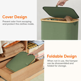 Lifewit 100L laundry basket in a bedroom environment