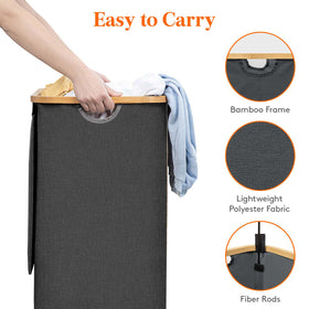 Lifewit 100L basket with two handles ready for room-to-room transport
